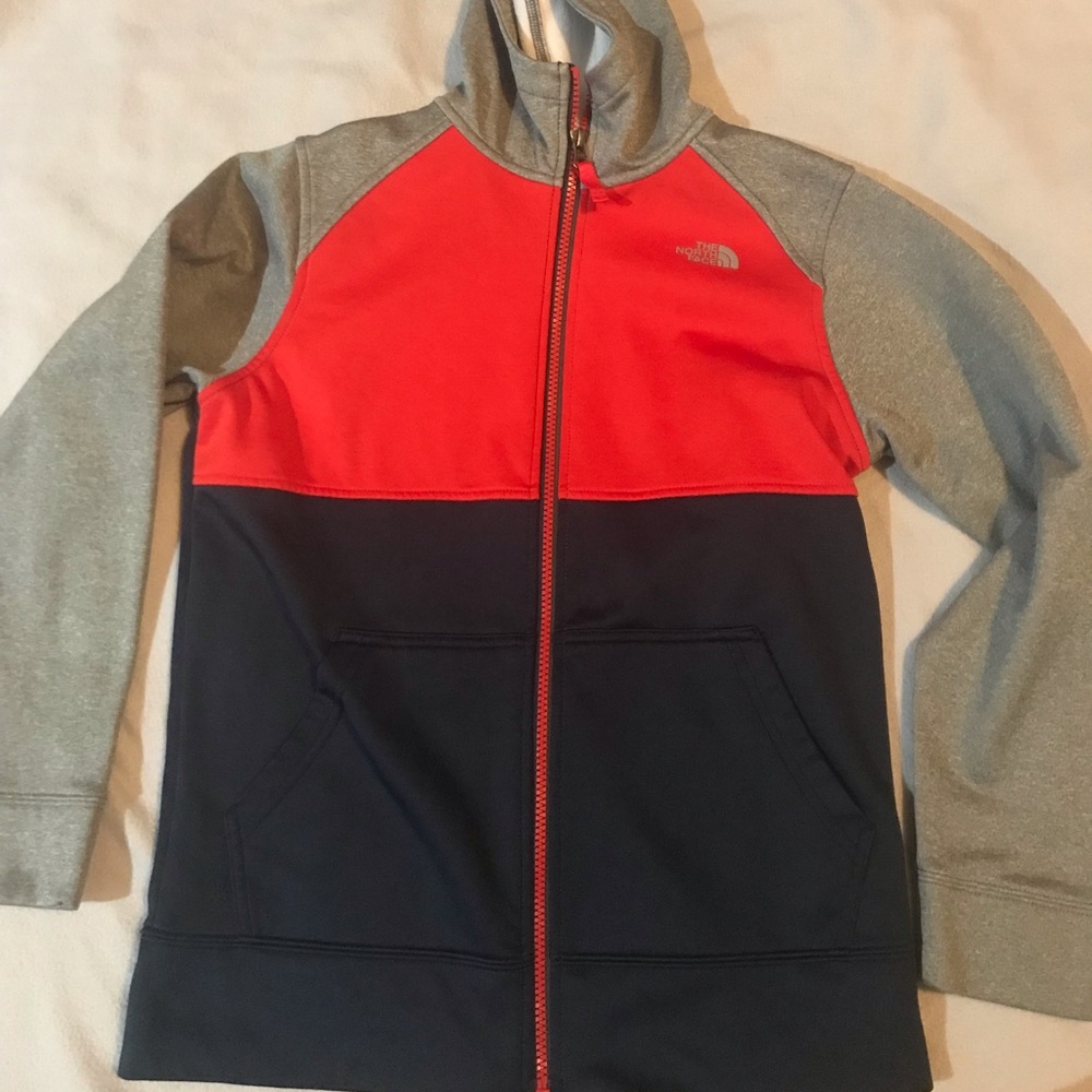Zip up hoodie.